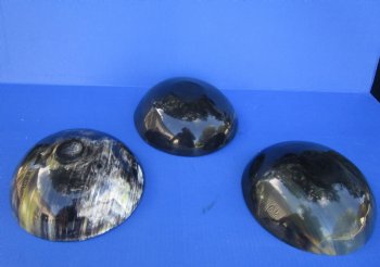 Wholesale Round Stripped Buffalo horn bowl 8" inches - 2 pcs @ $16.75 each; 6 pcs @ $15.00 each