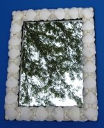 11 X 14 Rectangle White Seashell Mirrors Wholesale for Seashell Decor  - SUMMER SALE $13.00 EACH