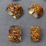 Tiger Cowry Shell Napkin Rings Wholesale for beach wedding tables Priced $3.60 a dozen; 