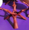 8 inch Wood Display Stands Wholesale,  Wood Serpent's Head Tripod Folding Display Stands (SHELLS NOT INCLUDED)  Priced $13.80 a Dozen; 5 dozen @ $12.42 a dozen