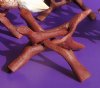 6 inch Wholesale Wood Serpent's Head Wood Display Stand, wood tripod stand  (shells shown are NOT included)- Packed 12 @ $.90 each; 5 dozen (60 pcs @ .81 each)
