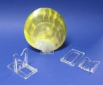 2 piece Plastic, Acrylic Easel Stands for Agate Slices and Seashell Display Stands - Bag of 36 sets @ .27 each; Case of 288 sets @ .24 each