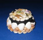 3 inch Small round seashell jewelry boxes wholesale - small shell box - Packed 12 @ $1.60 each;  (3 packs) 36 @ $1.44 each