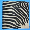 Black Zebra Print Cowhide Pillow Covers with Side Zipper 15" x 15" - You are buying the one shown<font color=red> SALE $42.50 EACH</FONT>