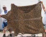Leopard Print Large Cow Hide Rug 79 inches by 62 inches (You are buying the rug pictured)