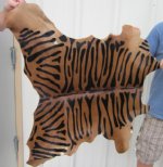 Tiger Print Calfskin Rug 33" x 34" (You are buying the calfskin rug pictured)
