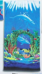 Wholesale 30 x 60 Fiber Reactive Land of Atlantis Beach Towel *Sale* Minimum 3 pieces @ $4.00 each