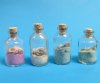 2 oz Sand and Shells Souvenir Bottles Wholesale of Tiny dyed Shells with Dyed Sand Seashell Novelty (3 pcs each color per dozen) Packed 12 @ .75 each