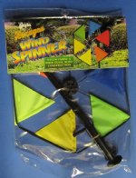 Wholesale Nylon Hexagon Rainbow Wind Spinner Rod Height 35 inches Tall Packed 3 pcs @ $4.00 each 