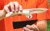 9 inch Alligator Carved Jaw Bone Knife with sheath hand crafted out of a real alligator's jaw bone (You are buying the knife shown) for $17.00
