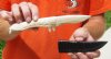 9 inch Alligator Carved Jaw Bone Knife with sheath hand crafted out of a real alligator's jaw bone (You are buying the knife shown) for $17.00