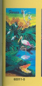Wholesale 30 x 60 Fiber Reactive Alligators Beach Towel "Florida" Sale" Minimum  3 @ $4 each