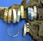 1/2 inch adjustable inlaid shell bracelets, adjustable mother of pearl bracelets <font color=red>Sale $8.85 per Dozen</font>