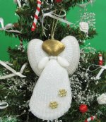 10 Wholesale Shell Angels Beach Christmas Ornaments with White Lima Lima Shells Packed 10 @ $1.35 each (Discount 30 pc (3 packs) + $1.215 each)