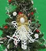 White Center Cut Cerithium Seashell Angel Christmas Ornaments Wholesale Packed 6 @ $1.85 each (Discount: 24 pcs (4 packs) + $1.665 each)