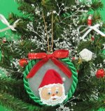 25 Wholesale Santa Seashell Ornaments  on Capiz Shell   -  <font color=red> *Sale*</font>  Packed 25 pieces @ .50 each