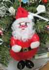 Five 4 inches Hand Painted  Sea Shell Santa Christmas Ornaments Wholesale made out of scallop shells - Packed 5 @ $2.15 each; 25 pcs (5 packs) @ $1.935 each