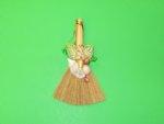 5 Wholesale Wicker Angel on Small Wicker Broom Christmas Ornament -- <font color=red> *Sale*</font>   $1.00 each Packed 5 per bag 