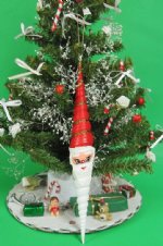 10 Wholesale Double Turritella with Painted Santa Face Seashell Santa Christmas Ornament Packed 10 @ $1.80 each (30 pcs (3 packs+) $1.62 ea)
