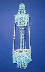 36" long Blue Bubble Shells Seashell Hanging Baskets Shell Planters Wholesale 36 inches long $13.75 ea (Case of 6 @ $12.375 ea)