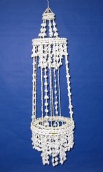 36 inches long White Bubble Seashell Hanging Baskets Shell Planters Wholesale  - Minimum: 2 @ $12.50 ea (Case of 6 @ $11.25 ea)