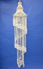 61" Wholesale Large Spiral Shell Wind Chime, Spiral Staircase Shell Chandeliers - Minimum: 2 @ $18.75 each (Case of 4 @ $16.875 ea)