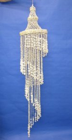 61 inches Wholesale Large Shell Chandeliers in a Spiral Shell Wind chimes Design  - Minimum: 2 @ $18.50 each (Case of 4 @ $16.65 ea)