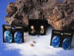 1-1/8 inches Long Oval Paua Abalone Clip On Earrings Wholesale <font color=red>Sale Packed 3 pairs @ $1.75 a pair</font>