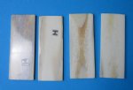 4" x 1.5" x 3mm Buffalo Bone Scales, Bone Blanks for knife handles -  Packed: 2 Pairs @ $8.99 a pair  (4 pieces); Case of 20 Pairs @ $6 a Pair