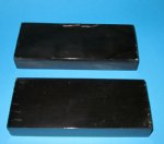 5" X 2" X 3/4" Buffalo Horn Scales Wholesale $10.99 a pair; (You will receive slabs similar to those shown)