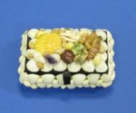4-1/2" Rectangle Seashell Jewelry Boxes Wholesale, shell box made with natural shells for Beach Wedding Favors - Packed: 6 pieces @ $2.00 each; 18  pieces (3 packs) @ $1.80 each