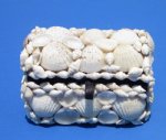 White Seashell Treasure Chest Jewelry Box with Glitter 4-1/4" by 2-3/4" Minimum: 12 pcs @ $1.25 each; 