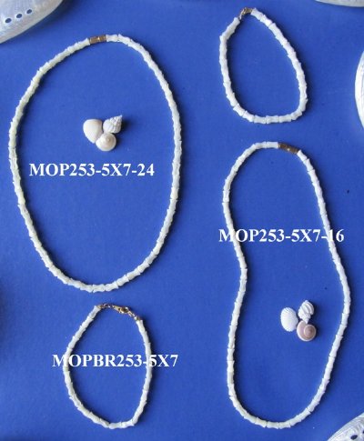Mother of Pearl Tulip Flower Jewelry