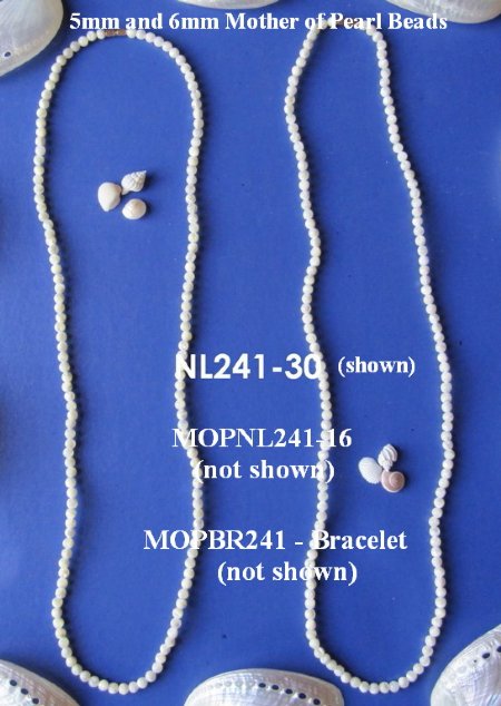 Mother of Pearl Beads  5mm - 6mm