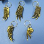 Wholesale Gator Foot Key Chains, or Alligator Feet Key Rings Pack of 10 @ $1.50 each; Pack of 50 @ $1.25 each