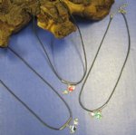 Wholesale Paua Abalone Goldfish Pendant on Black Cord Necklace 18 to 20 Inches Sale $6.00 a Dozen