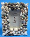 6-1/2" x 8" and 7" x 9" Wholesale Seashell Picture Frames with all Natural Mixed Shells; For 3"x5" Photos $3.00 each; For 4"x6" Photos $4.50 each