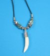 1-1/4" to 1-1/2" Wholesale Alligator Tooth Necklaces with Camoflauge beads 20 inches - Minimum: 6 @ $3.75  each