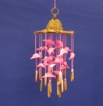Wholesale Small Pink Seashell Windchimes for Beach Wedding Favors -  Packed: 6 per bag @ $1.40 each (Case of 18 (3 packs) @ $1.26 ea)