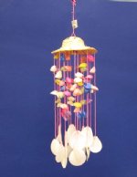 10 inches Wholesale Brightly Colored Small Seashell Wind Chime 10 inches long Minimum 6 pieces @ $1.25 each