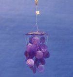 9 inches Purple Capiz Shell Wind Chimes Wholesale - Minimum: 4 pcs @ $2.50 each (Case of 18 @ $2.25 ea)