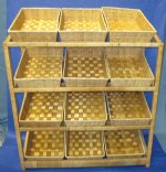 12 Basket Rattan Seashell Display Stand with Baskets $90.00 -  **Can't  Be Shipped By UPS ** THESE ARE BACK IN STOCK
