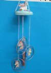 Wholesale ceramic Unicorn wind chime with metal 3 ring unicorn <font color=red> Sale</font> $4.15 each Minimum:3 