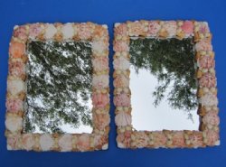 11" x 14" Rectangle Shell Mirrors Wholesale made with Pecten Nobilis Shells - $13.00 each *SALE* 