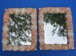 11" x 14" Rectangle Shell Mirrors Wholesale made with Pecten Nobilis Shells for beach weddings *SALE*