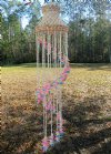 42 inches multi colored spiral shell chandelier, spiral wind chime with multi colored cut shells - Minimum: 2 @ $16.50 each; 5 or more @ $13.50 each