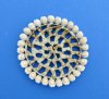 4 inches round wicker weaved coaster with cowry shell border - Packed 12 @ $1.15 each; Packed: 96 pcs @ $1.05 each  