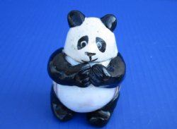 Wholesale Painted Tiger Cowrie Panda Bear novelties 3 inches long - 12 pcs @ $2.75 each; 48 pcs @ $2.45 each