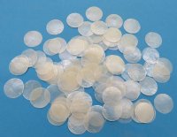 Wholesale Capiz Shells in bulk 2 inches pearlized shells - 100 pieces @ .13 each