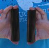 One pair of Dyed Brown rounded buffalo bone scales, bone blanks - 5x1-1/4x1/4 - You are buying the bone scales pictured for $17.00 a pair